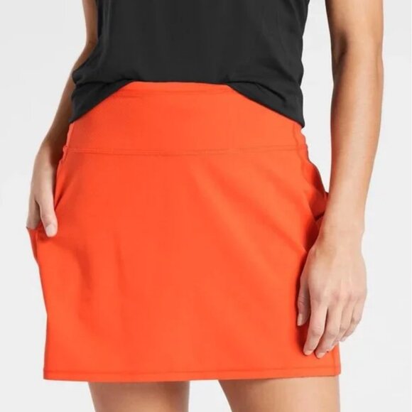 Athleta Pants - Athleta Action Dobby Skort Orange Athletic Golf Tennis Skirt 14.5" (M) NWOT!